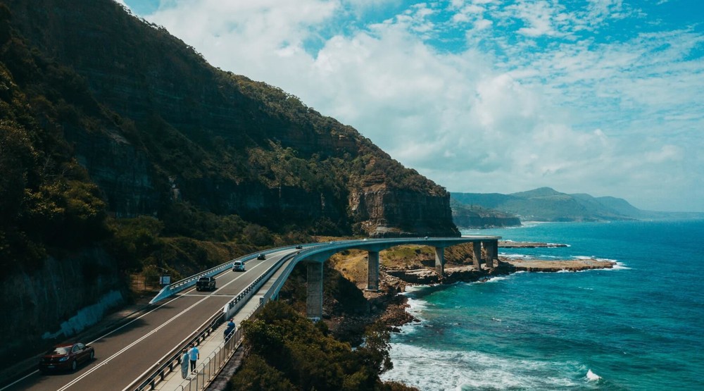 Australian coastal road because a 1800 phone number can be used anywhere